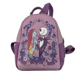 Disney Loungefly Jack Sally Nightmare Before Christmas Burton Backpack Purple